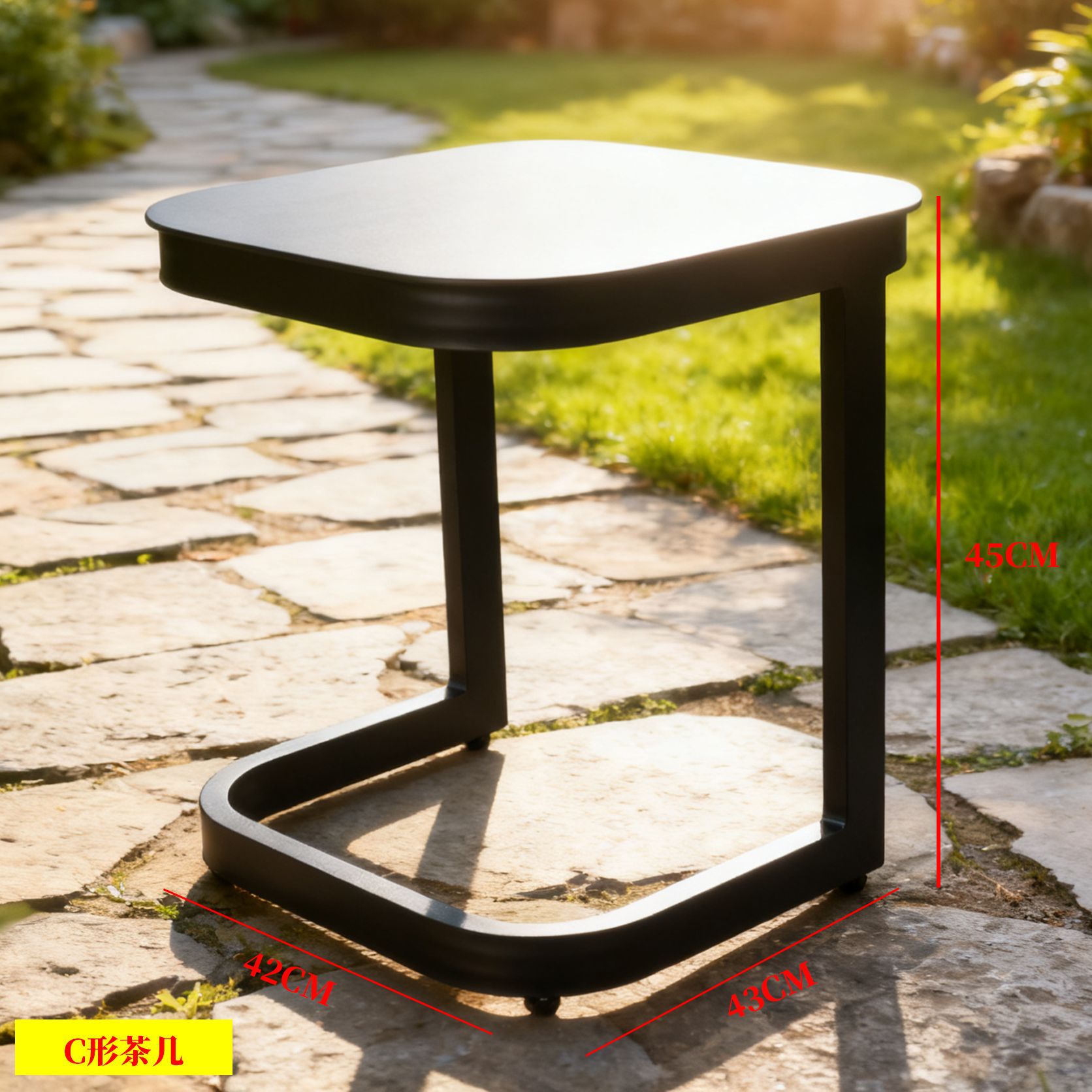 Mesa de centro redonda al aire libre nórdica mesa de negociación combinada patio balcón mesa de centro de ratán mesa de centro pequeña creativa muebles de hotel