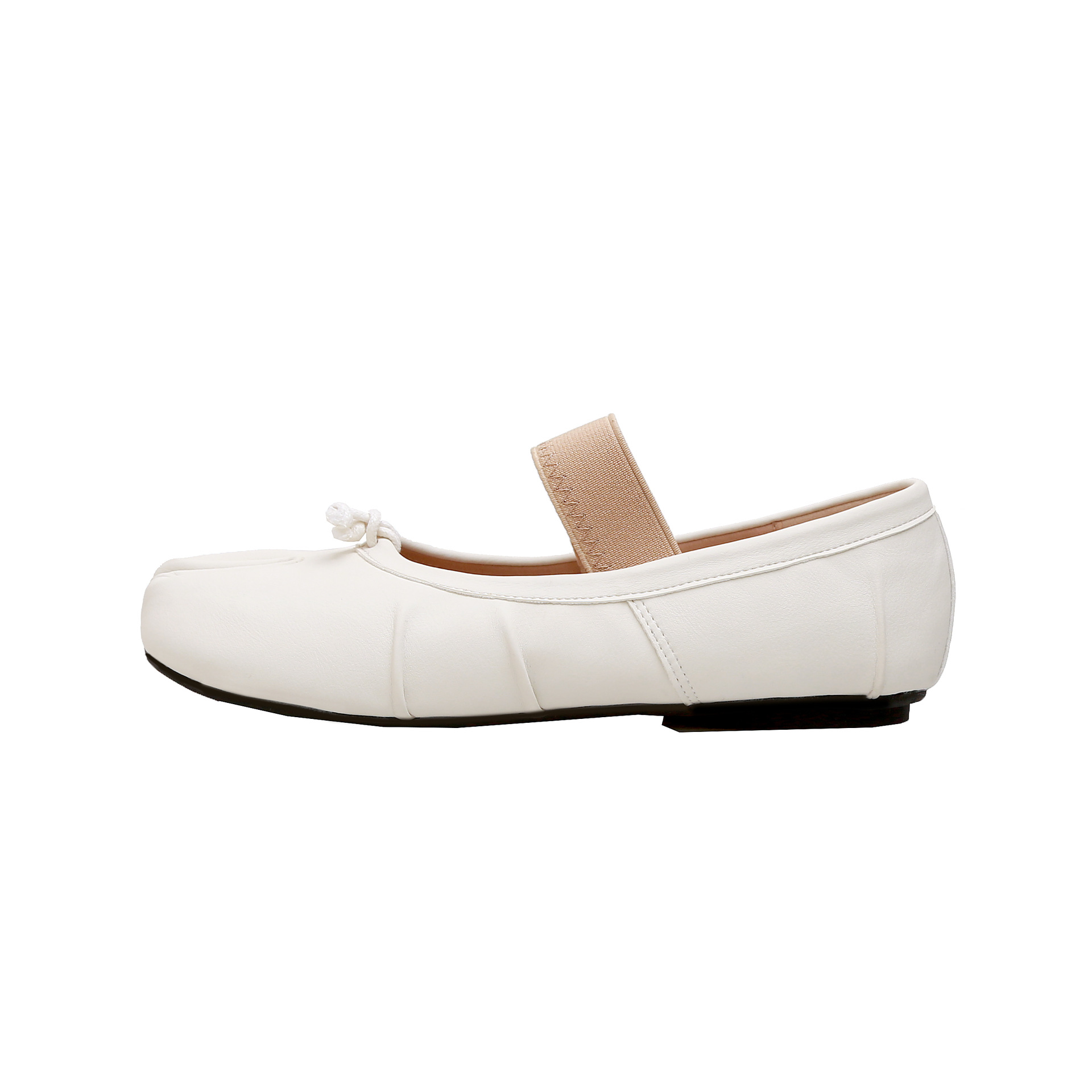 Madre de uva Sra. Yingli ~ Versión de piel de oveja boca baja zapatos de manitas de cerdo con un pie de punta dividida zapatos planos de ballet