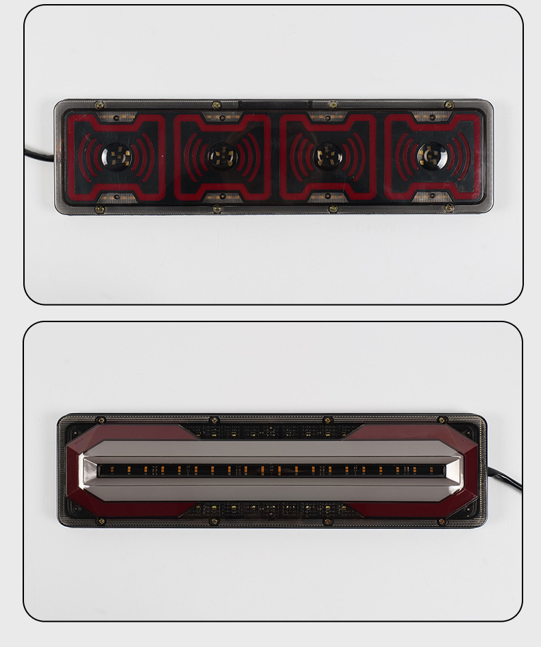 In-stock Steyr colorful LED truck tail lights 12V24V truck trailer sequential brake and turn signal lights
