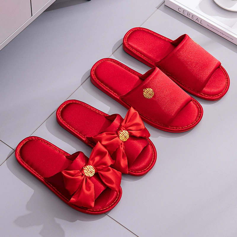 Свадебные тапочки Свадебные Жених Невеста Свадебные в помещении Four Seasons мужские и женские домашние тапочки поколение фабричных магазинов