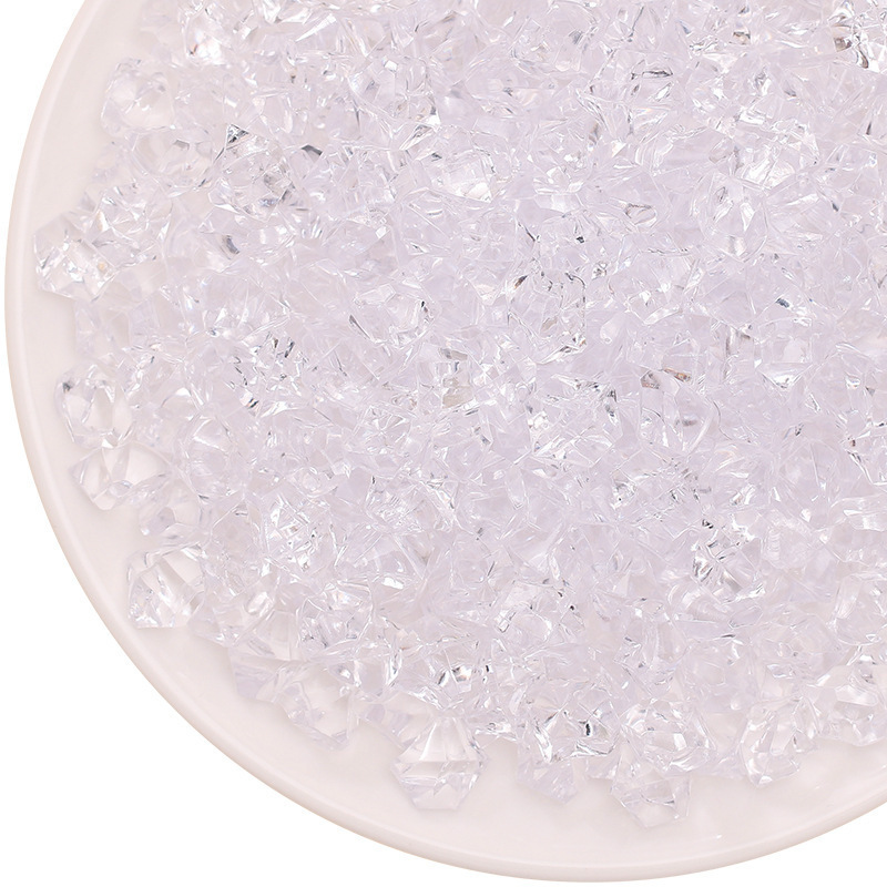 Simulation Transparent Ice Cube Stereo Food and Play Ice Grain Handmade DIY Cream Glue Mobile Phone Case Material Bag Resin Accessories