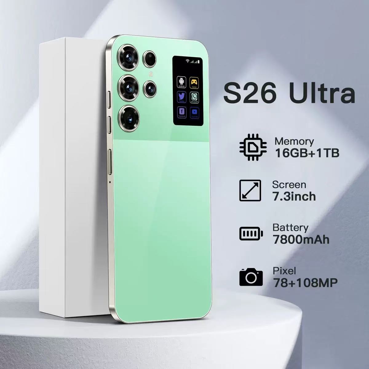 Teléfono Inteligente Android S26 Ultra 16+1TB 7.3 Pulgadas con Doble SIM y Reconocimiento Facial image 5