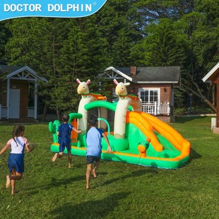 Alpaca Courtyard Party Inflatable Castle Home Outdoor Children's Inflatable Castle Slide Inflatable Trampoline Amusement Wholesale