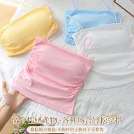 2025春夏辣妹风吊带背心女带胸垫内搭外穿无袖修身显瘦小吊带上衣