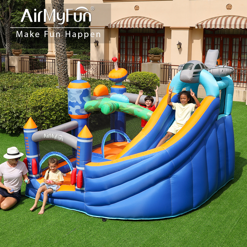 AMF | Hogar Castillo inflable para niños pequeño tobogán inflable combinación de tobogán pequeño hogar