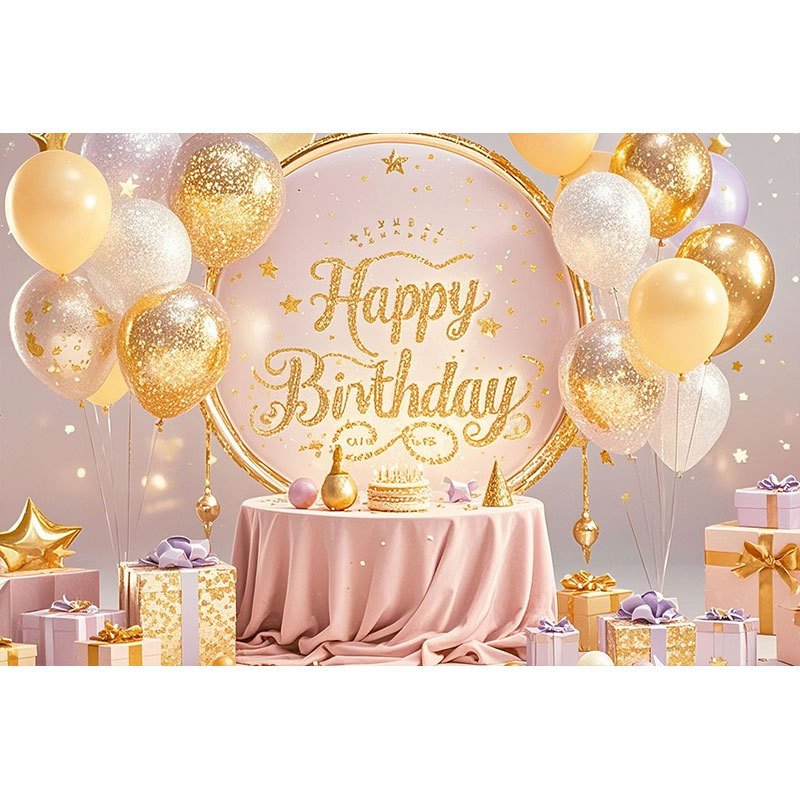 Fondo de fiesta con pancarta de feliz cumpleaños 2025, tela colgante para fotos con tema de cumpleaños, decoración fotográfica.