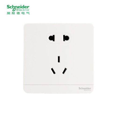 Schneider household wall switch socket Yishang white five-hole socket 86 type concealed socket switch panel