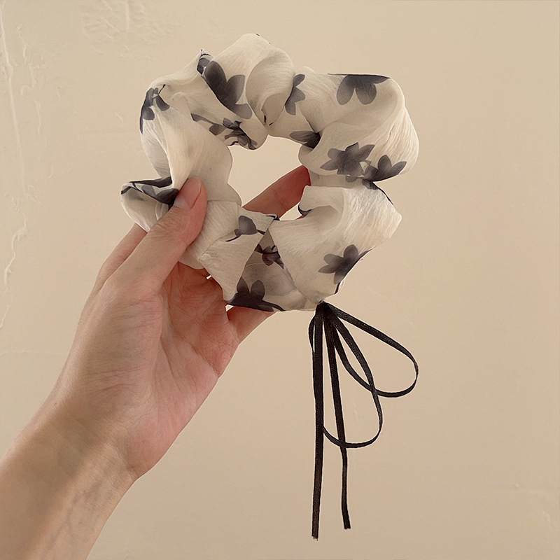 79#펜던트가 달린 연꽃 리본 머리끈