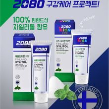 一般贸易 韩国爱敬2080木糖醇苹果薄荷牙膏110g