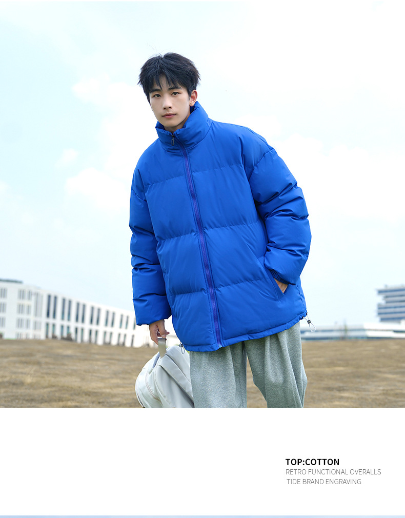 Men's Down Jacket Winter Thickened Stand-up Collar Cotton Coat_voghion.com