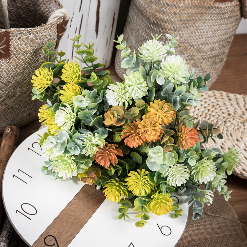 廠家雪蓮草仿真花家居裝飾婚慶手捧花玫瑰花牆假花INS跨境MW81005