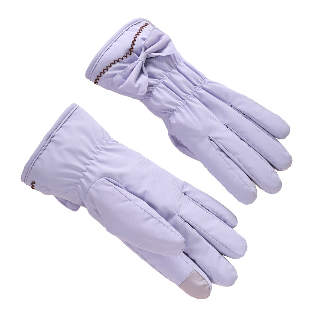 Guantes cálidos para mujeres conducir al aire libre guantes de conducción de pantalla táctil de piel de veludo grueso a prueba de viento invierno