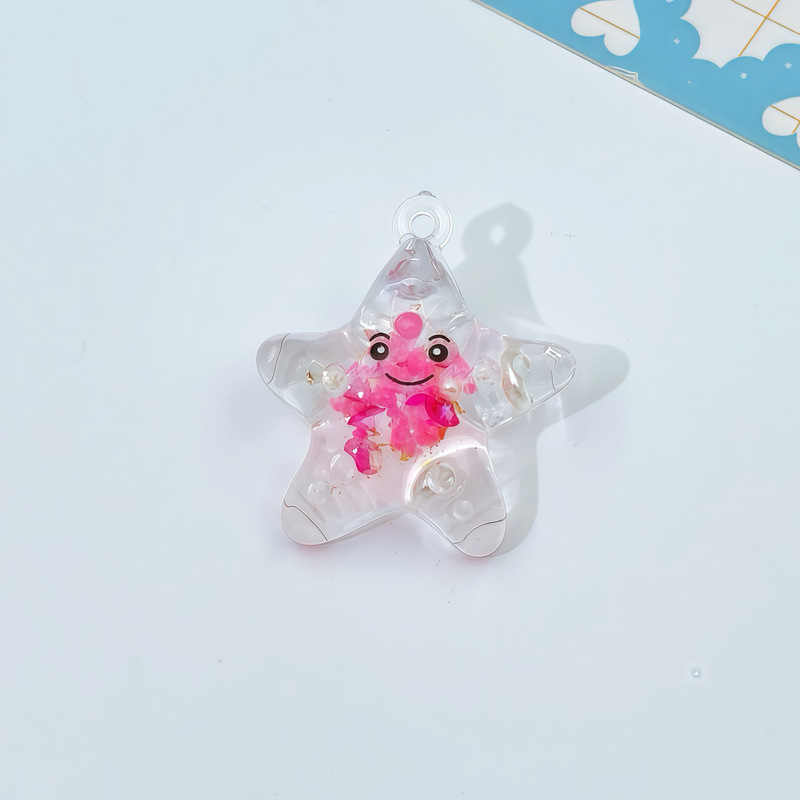 かわいい発光笑顔ヒトデ diy イヤリングネックレスペンダントキーホルダーペンダントアクセサリーアクリルジュエリーアクセサリー|undefined
