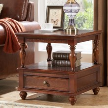 欧式方几美式茶几角几电话桌边柜创意床头柜小方桌正方形沙发边J*