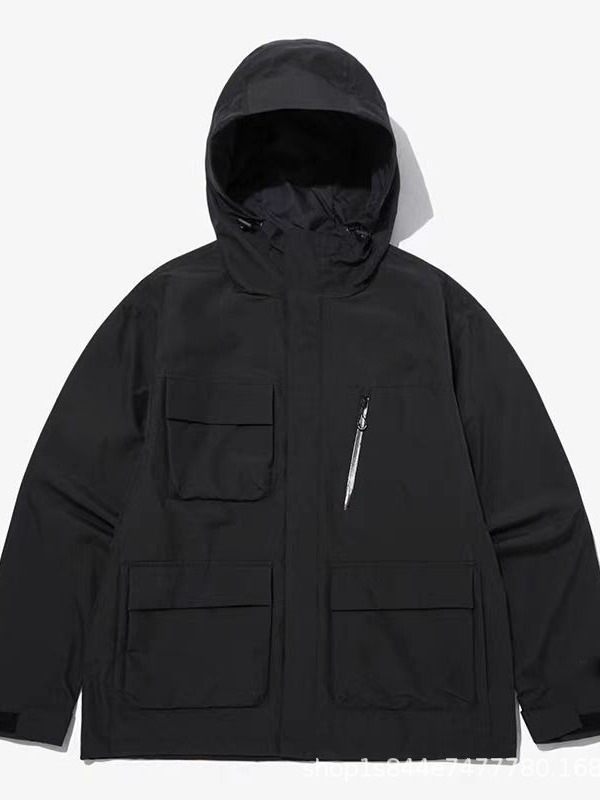 品牌外贸跨境NJ2GP59C冲锋衣绣工装连帽潮牌外套风衣批发|undefined