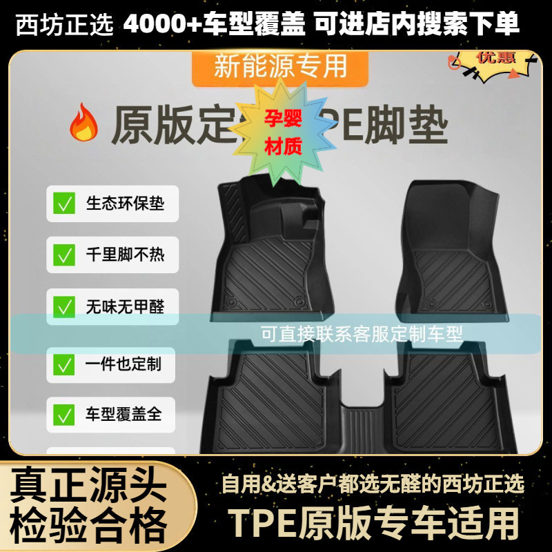 Suitable for New Energy Multi-Model Cars, Tpe Full Surround Special Tpe Floor Mats Wholesale