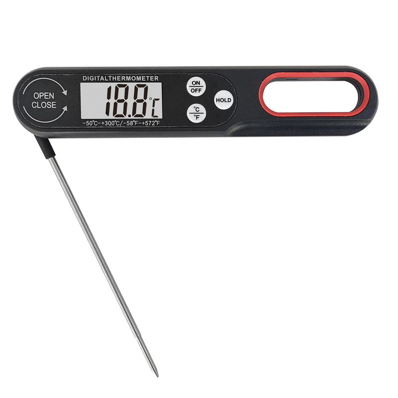 食品温度计烘焙牛排油温奶温婴儿洗澡厨房电子水温计测温仪折叠式