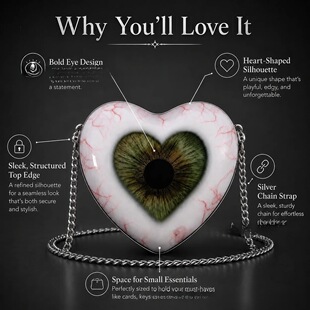�羳Gothic Heart Eye Statement Crossbody Bag�����۾�б���