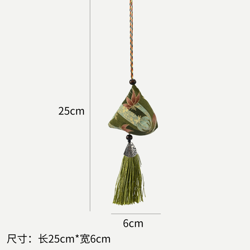 Fiesta del Dragón accesorios colgantes colgantes hechos a mano DIY material linterna de bambú cuerdas coloridas bolsas de incienso perfumadas escoba y coleta