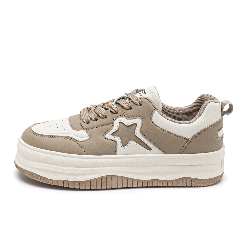 Zapatillas deportivas para mujer Augusden, otoño 2025, estilo campus, estilo influencer, suela gruesa, blancas, informales.