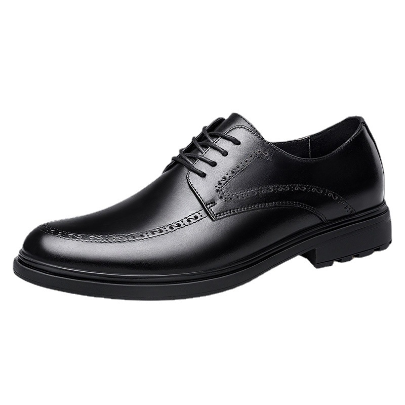Herrenschuhe, Herren-Derbyschuhe, spitze Schnürschuhe, elegante und lässige Lederschuhe_voghion.com