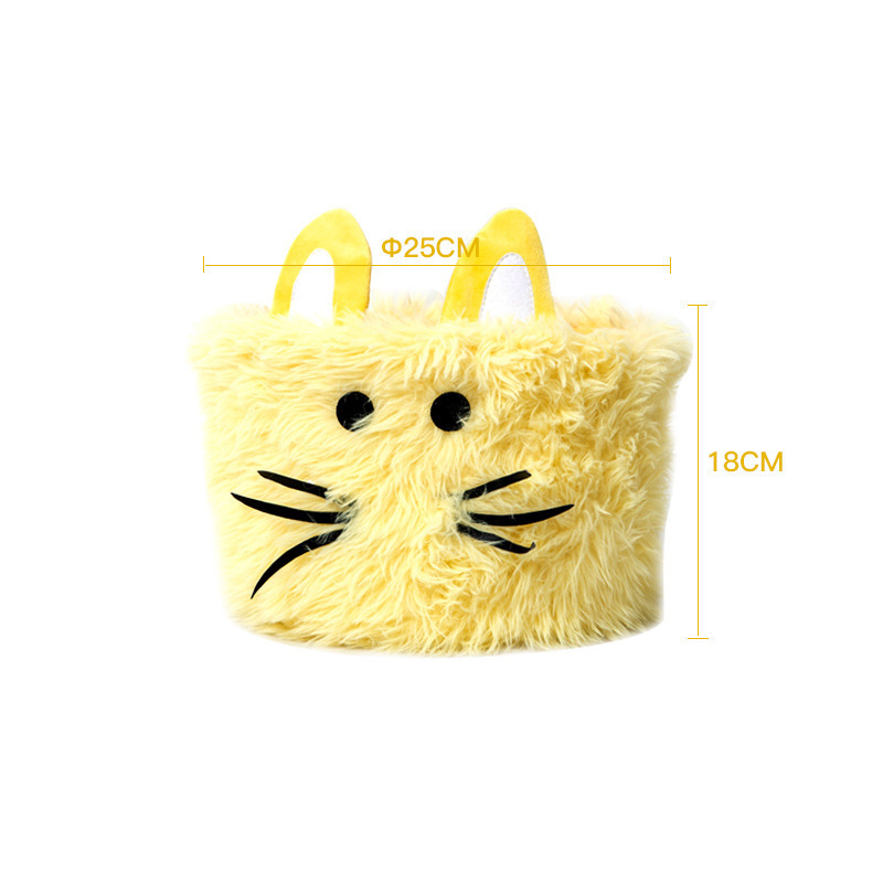 Cesta de almacenamiento de escritorio INS Cute de dibujos animados hechos a mano cuerda de algodón tejido barril de almacenamiento de artículos diversos de juguete canasta de almacenamiento marco de almacenamiento