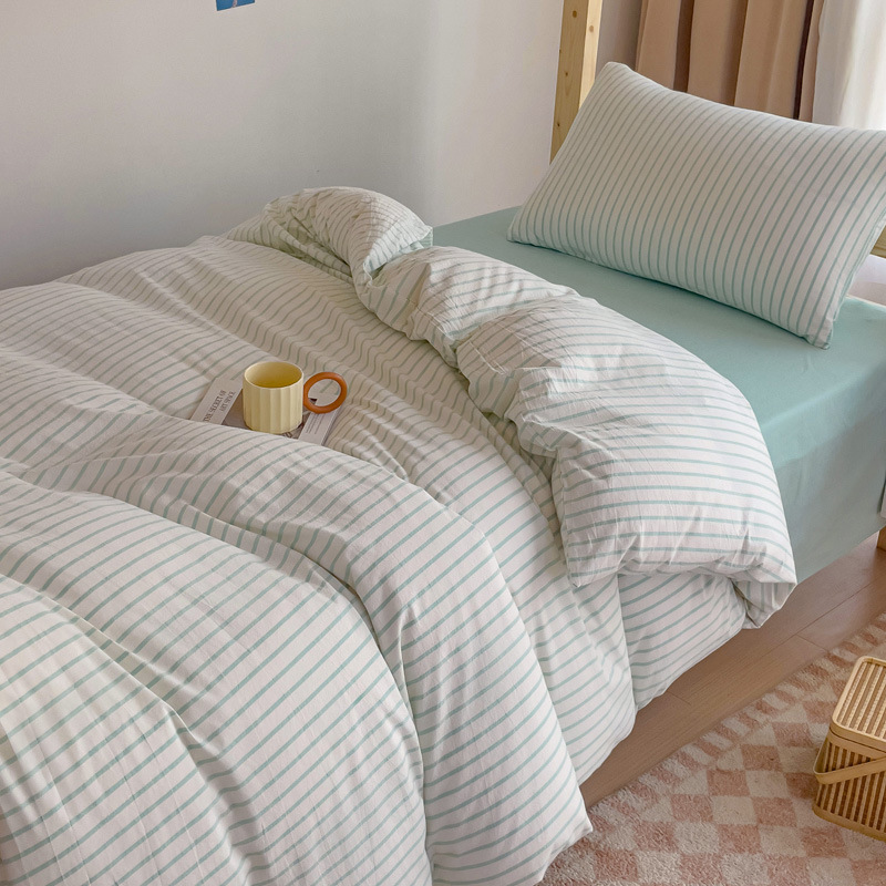 Tejido y lavado con agua Xinjiang algodón estudiantes tres piezas colchón sin aire impreso algodón dormitorio estudiantes piezas necesarias