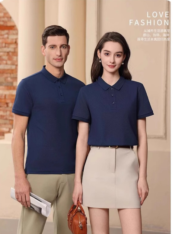 Xinjiang camiseta de algodón largo camiseta cultural de algodón solapa camiseta de trabajo de manga corta impresión personalizada bordado polo