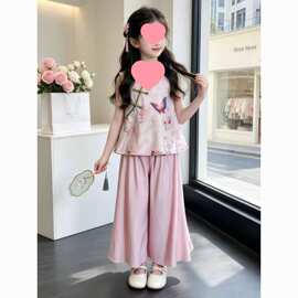女童套装2026夏季新款中国风中式儿童好看女孩夏装洋气两件套汉服