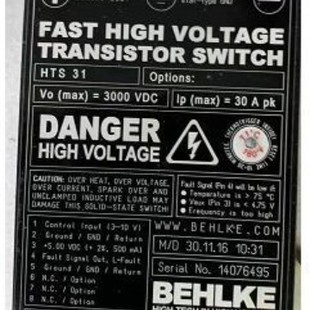 Behlke Multifunction Electronic Switches