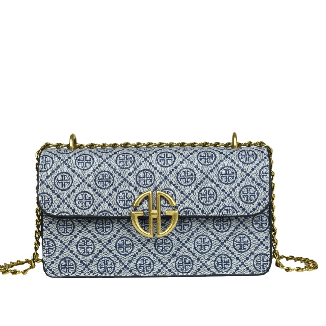 Nuove borse a tracolla alla moda e versatili, borsa quadrata piccola stampata, semplice borsa a tracolla con catena_voghion.com