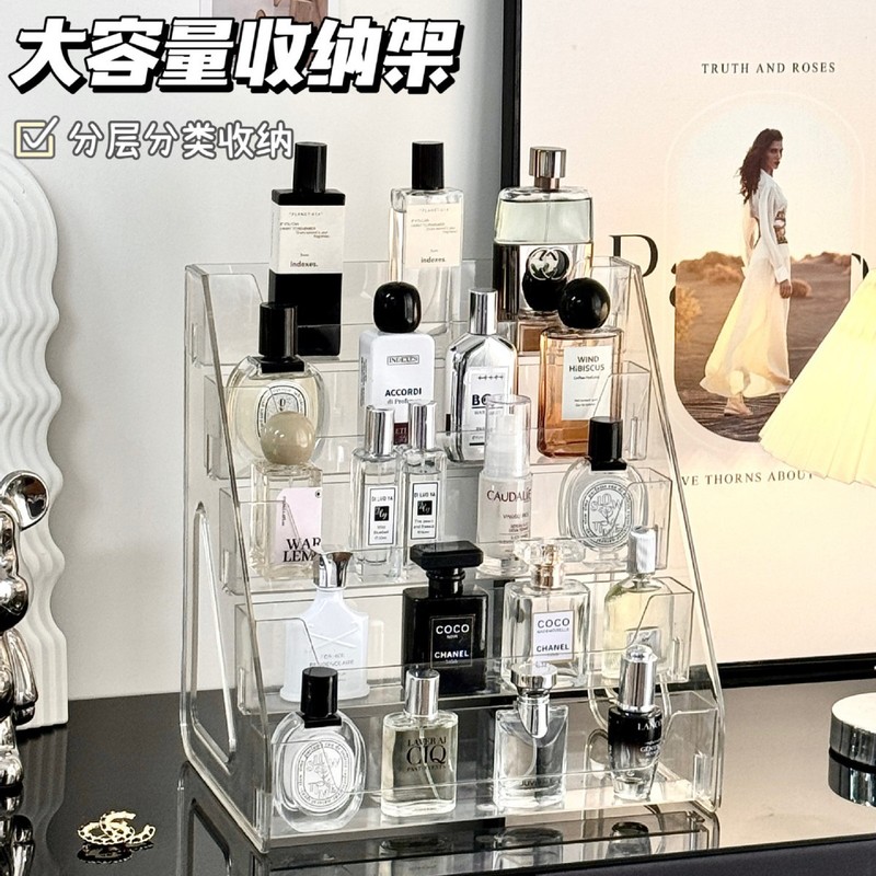 化粧品収納ラックデスクトップ収納ボックス口紅アイシャドウパレット化粧ドレッシングテーブル棚アクリルディスプレイラックキャビネット|undefined