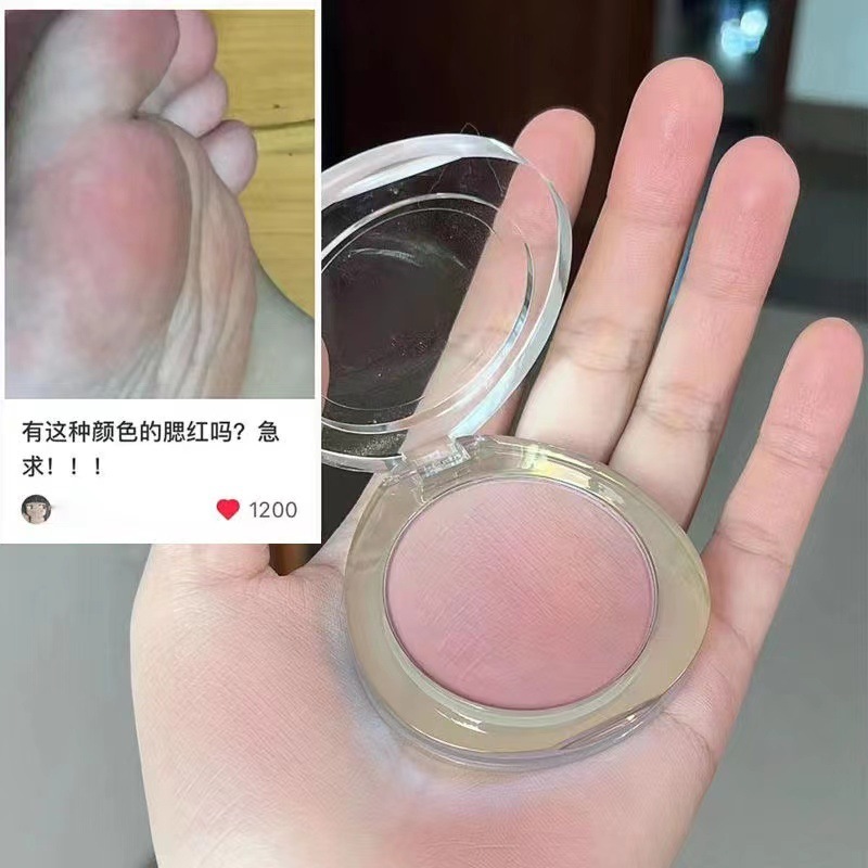 Kakashow元気少女グラデーション二色頬紅粉オレンジ色裸化粧自然ハイライト修容紅一体盤|undefined