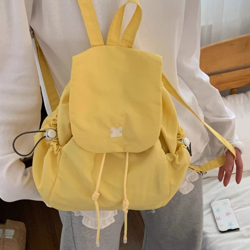 韓国カレッジスタイルカジュアルナイロンバッグ 2025 新しい女性のバックパックカジュアル旅行バックパックドロップシッピング|undefined