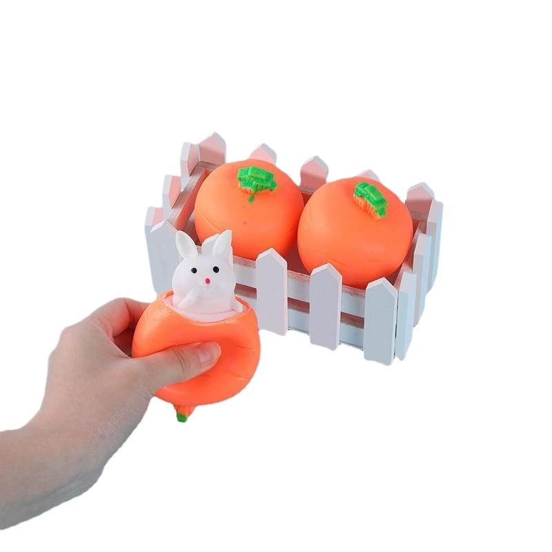 Морковный слайм, кролик, игрушка, интернет-хит, антистресс