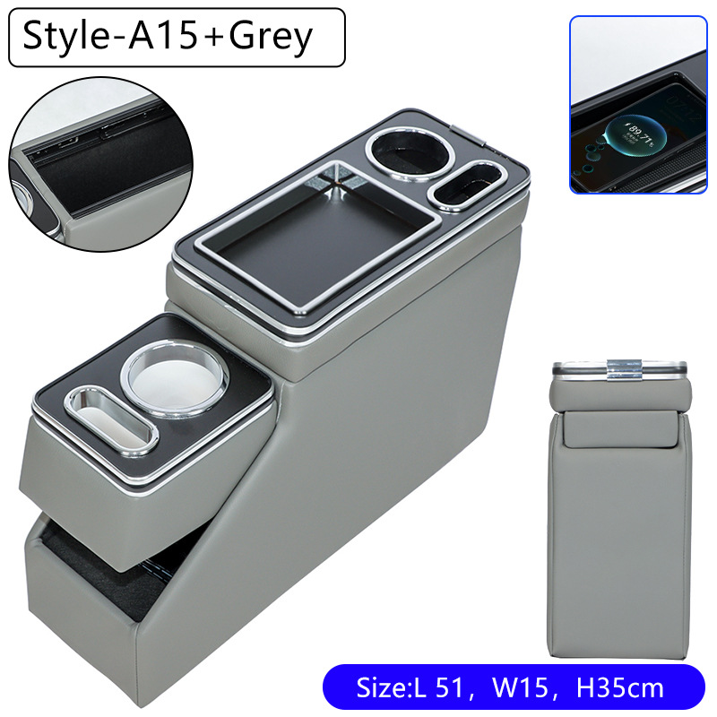 Box Sienta Storage — Honda Armrest box - black-and-gray