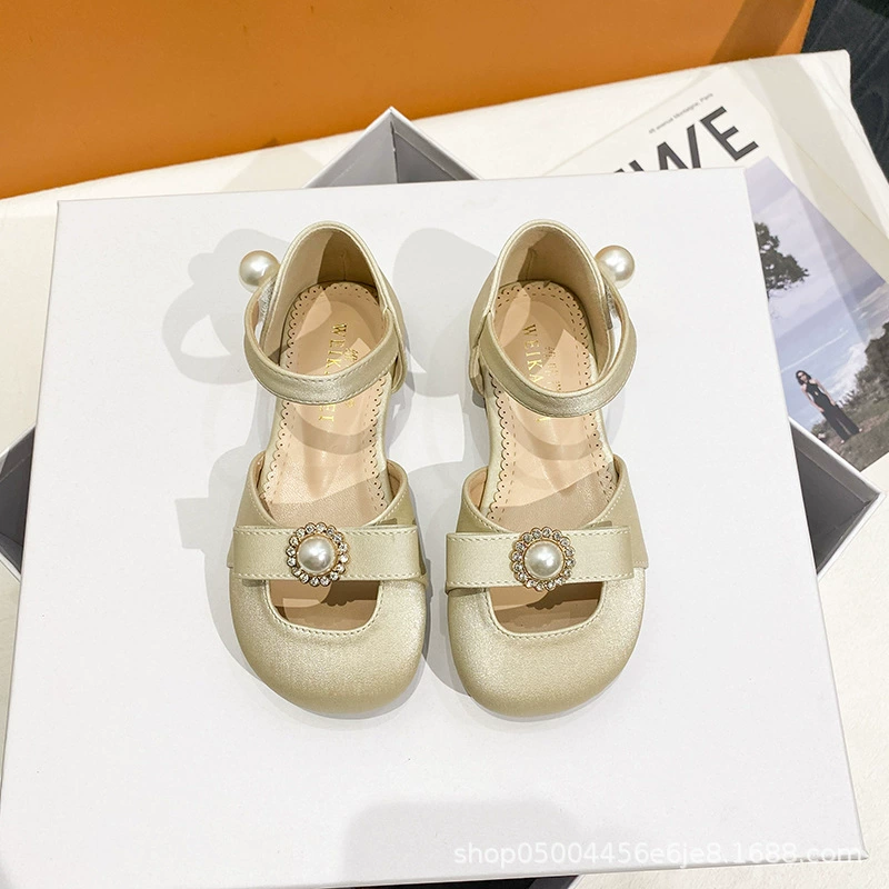 Обувь для девочек Принцесс Обувь 2025 Новый детский кожаный ботинок для девочек полые ботинки для девочек