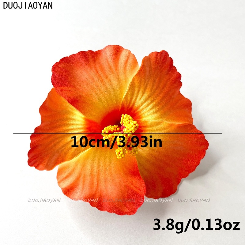 亚马逊仿真扶桑花发夹高级波西米亚头花氛围感侧边夹海边度假发卡|undefined
