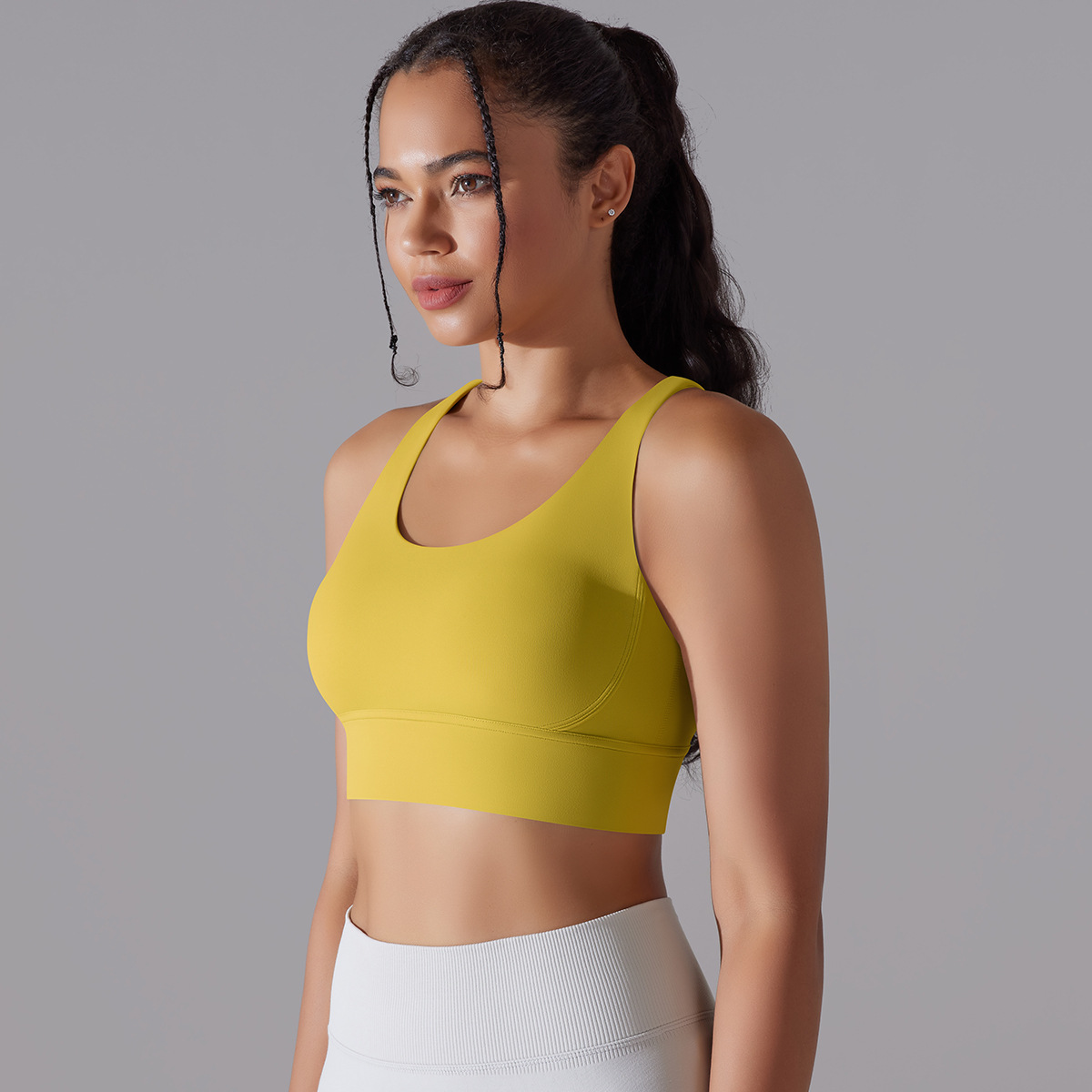 127g Weight Sleeveless Sleeve Length Nylon, Spandex Fabric Type Short Top Length Halter Crisscross Tank Tops Type Fitness, Yoga Occasion U Neck Neckline Solid Color Pattern Sports Style Sports Solid Color Nylon Spandex U Neck Active Tops Halter Crisscross Tank 110