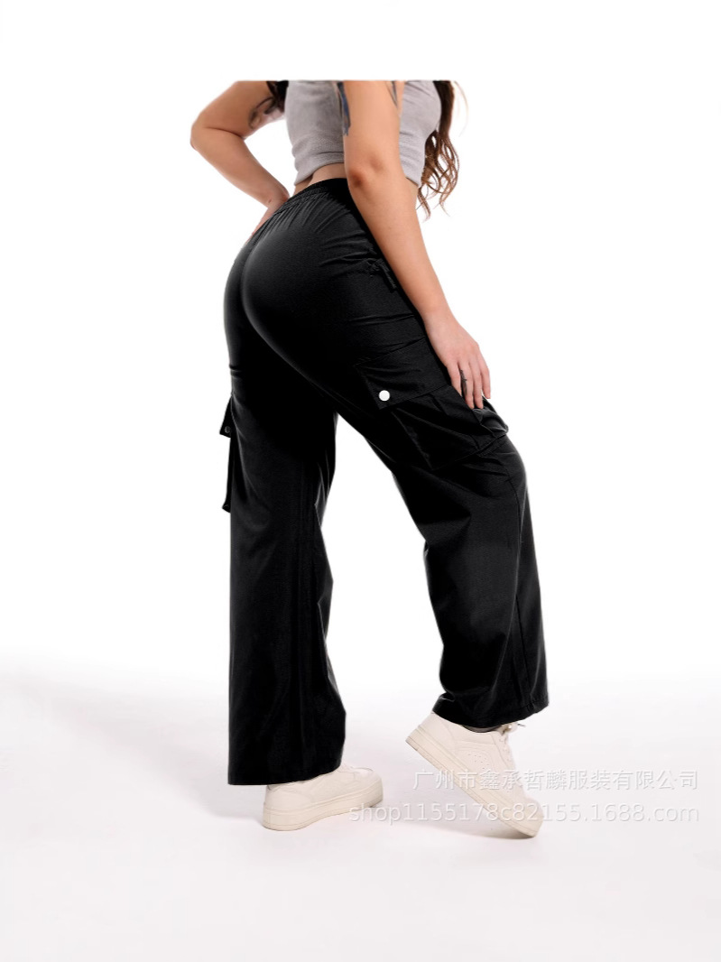 2025 comercio exterior TEMU pantalones anchos transfronterizos de cintura alta de cuatro estaciones, monos rectos, pantalones de cercanías de temperamento, pantalones casuales