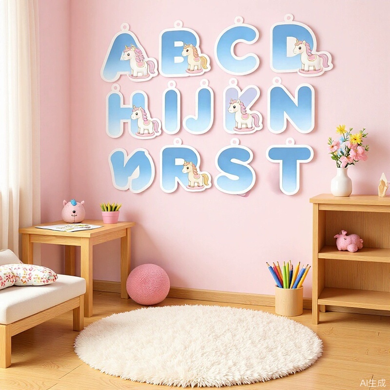 Cute and Fun Keychain Acrylic 26 English Letters Keychain Cartoon Shape Special-Shaped Bag Pendant Car Key