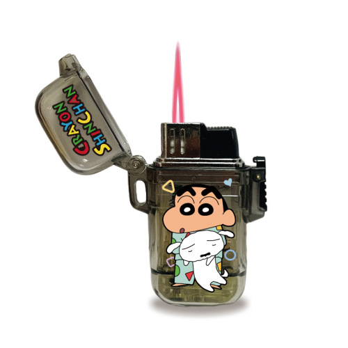 Kurome transparent pink flame lighter necklace windproof cute cartoon girl gift boyfriend creative lighter wholesale