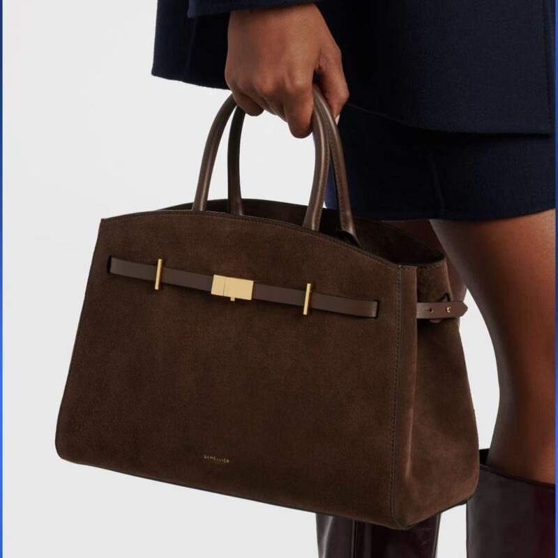 Demellier2025 New Autumn and Winter European and American Fashion Platinum Tote Bag Briefcase Satchel Shoulder Crossbody for Women Demellier2025 New Autumn and Winter European and American Fashion Platinum Tote Bag Briefcase Satchel Shoulder Crossbody for Women