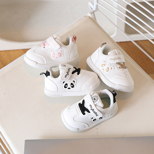 2026 Spring and Autumn New Male Baby Shoes Panda Mesh Infant Walking Shoes Kindergarten Indoor Line Baby Shoes