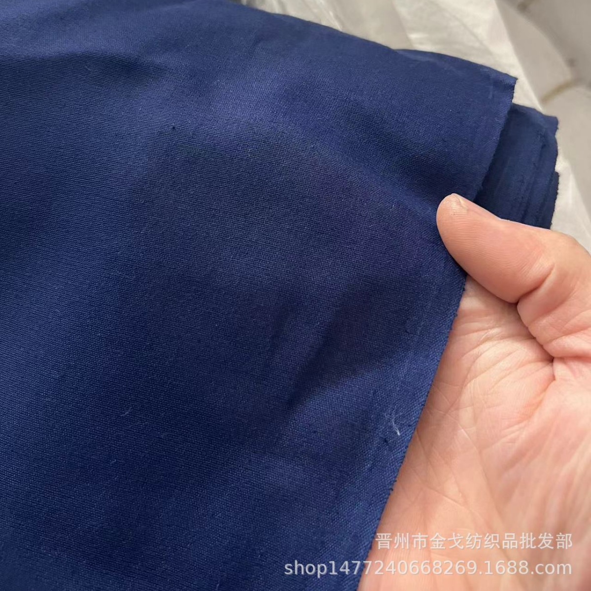 Tela de algodón azul van azul azul oscuro 32 hilos accesorios de ropa material de revestimiento al por mayor gran descuento negociable