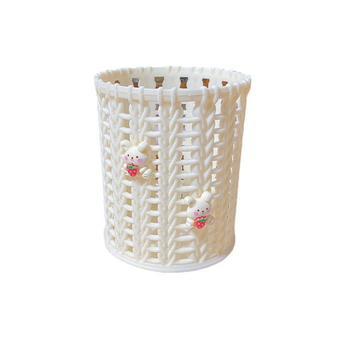 Cartoon pen holder creative cute hollow office desk stationery multifunctional plastic vine simple student storage box