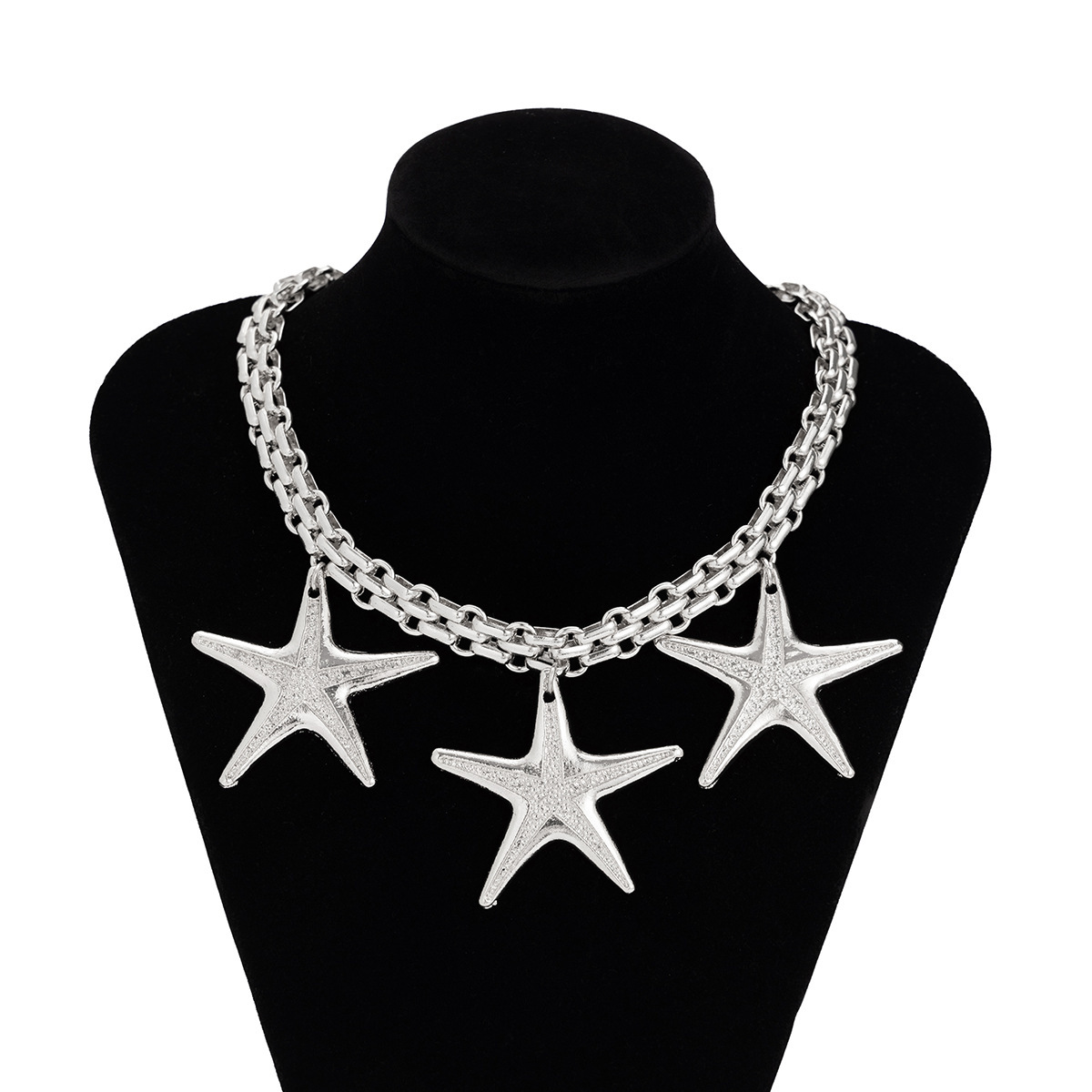 77g Weight CCB, Alloy Pendant Material Pendant Necklace Classification Iron Chain Material 1 Piece Quantity Holiday, Daily Occasion CCB, Alloy, Iron Material Star, Heart Shape Pattern Women's Gender Casual, Simple Style Style Casual Simple Style Star Heart Shape CCB Alloy Iron Wholesale Pendant Necklace 15
