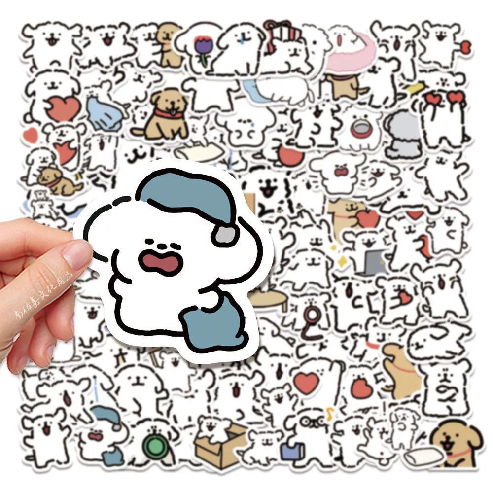 Line щенок наклейки 100 пакеты милые выражения декоративный чехол для телефона водонепроницаемый DIY справочник наклейки