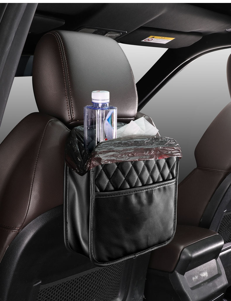 Car interior supplies car front seat rear tissue box umbrella storage pocket storage box car trash can