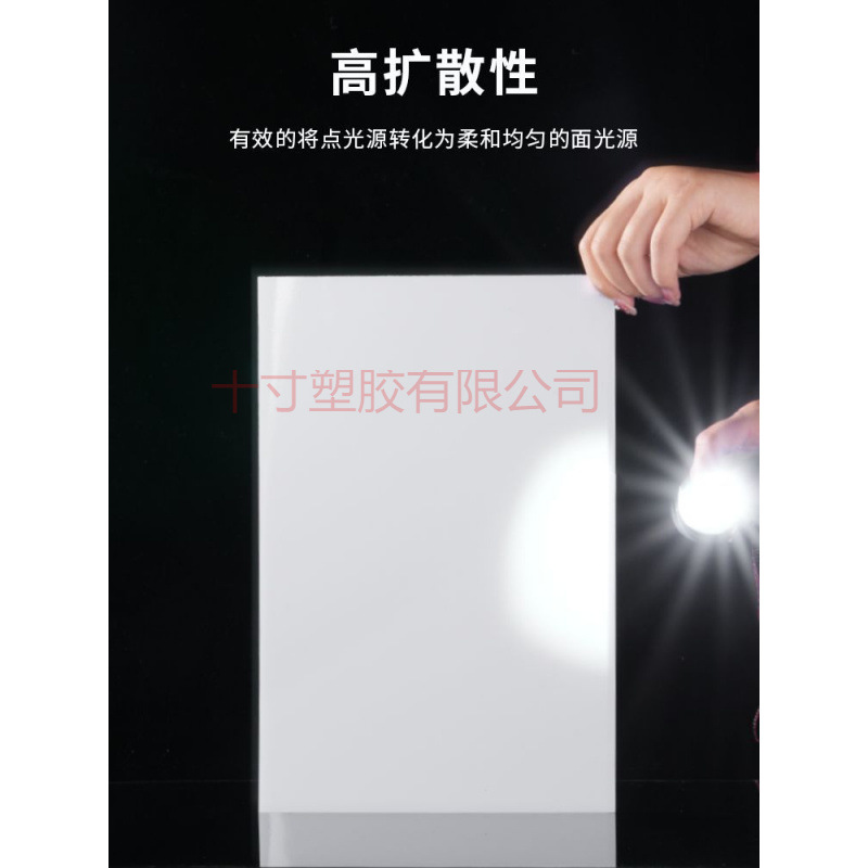 乳白色磨砂PC扩散板LED匀光板亚克力光面灯光板PP灯箱片圆形